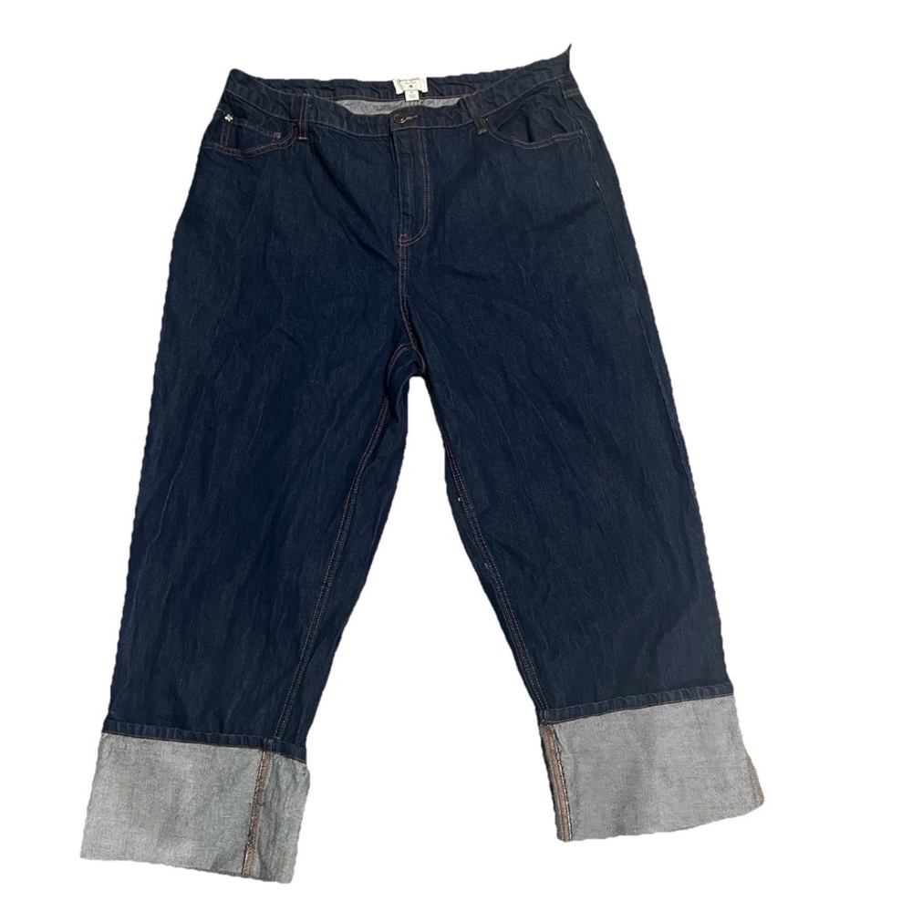 Women’s High Rise Straight Leg Wide Cuff Jeans Size 17 Kate Spade x Target NWT
